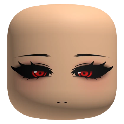 Beautiful Demon Face With Black Red Eyes - Light