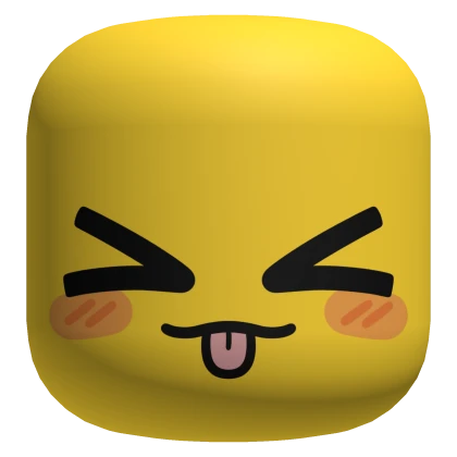 Cute Silly Tongue Noob Face - Yellow
