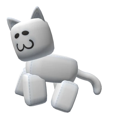 Classic Cat Plush - White (Left)