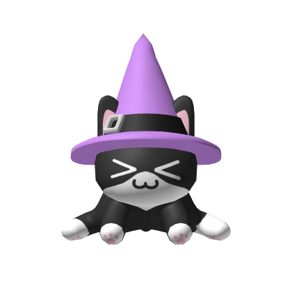 🍀Cute Halloween Tuxedo Cat Hat (Purple)