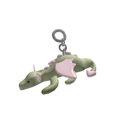 ♡ fluffy jelly matcha dragon keychain