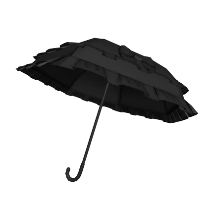 ♡ : sweet black ruffle parasol