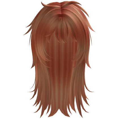 Long Messy Redhair Orange Trendy Hair Hairstyle