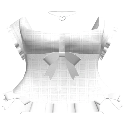 🤍 pretty in plaid frilly dollette dress white