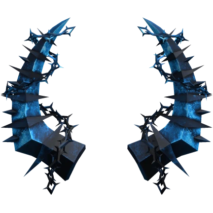 (⌛) FROZEN BLUE WICKED PUNK HORNS