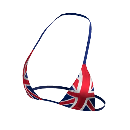 ♔ 2000s Union Jack British Flag Bikini Top