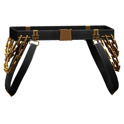 Reflective Chained Suspenders (Ver.2) - Gold 