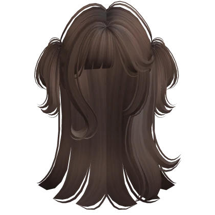 Anime Long Straight Messy Pigtails (Brown)