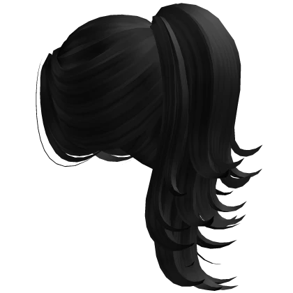 Cutest Preppy Swirly Ponytail (Black)