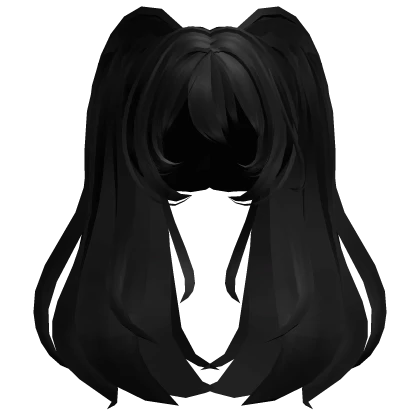 Miku Fluffy Twintails Hair in Black