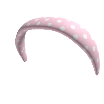 Polka Dot Headband - White/Pink