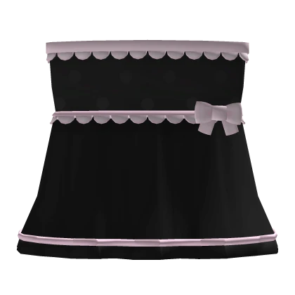 ♡ ꒱ kawaii black & pink ruffle dress