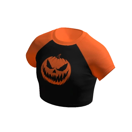 Halloween Pumpkin Crop Top