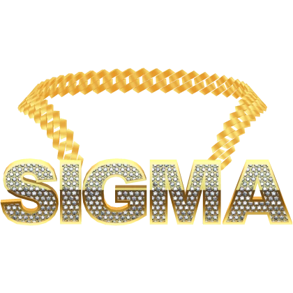 gold sigma chain necklace
