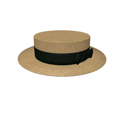 Classic Black Banded Boater Hat