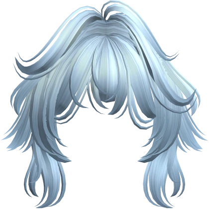 Cute Messy Anime Wolf Cut Bangs (Light Blue)