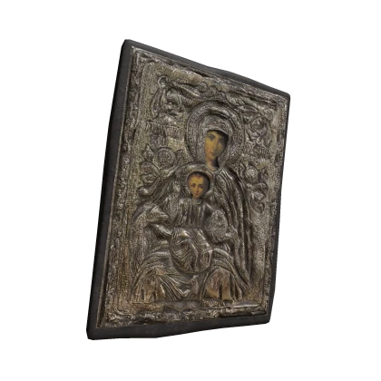 Icon of the Saviour and Theotokos [Plated]