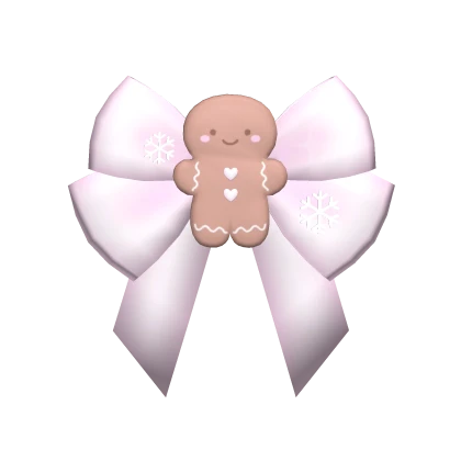 ♡ cute kawaii christmas gingerbread man bow