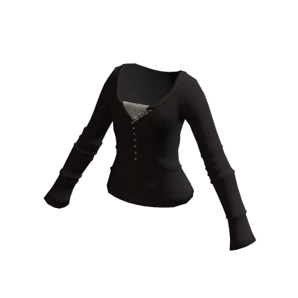 Y2k Coquette Button Longsleeve ☆ 