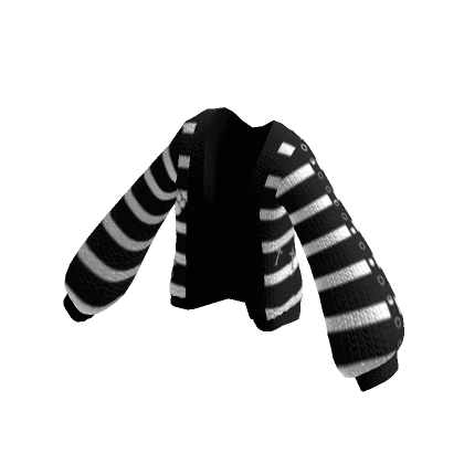 Oversized Black/ White Striped Y2k Sweater