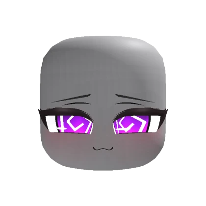Animated Kawaii Chibi Smug Face - Swirl Purple