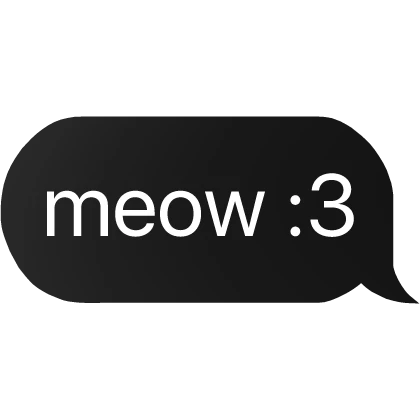 meow :3 text