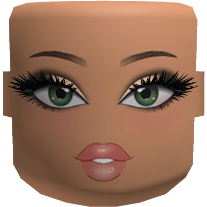 Bratty mask w/ green eyes - Tan