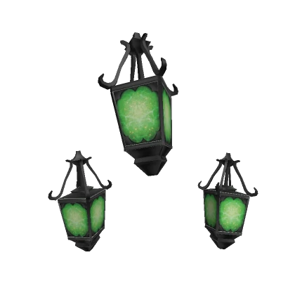 Green Floating Mystical Lanterns