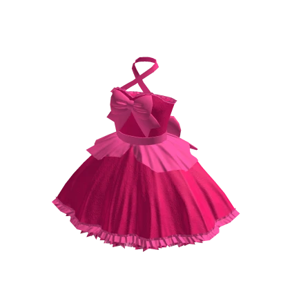 ♾️ Hot pink ribbon princess dress