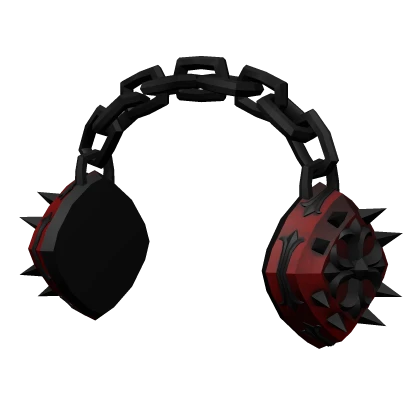 (⌛) Crimson Red Gothic Extreme Headphones