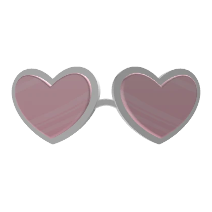 Cartoon Pink Heart Glasses