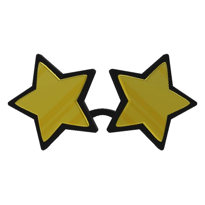 Cartoon Yellow Stars Glasses