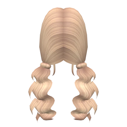Cutesy Low Loose Curled Pigtails