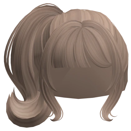 Gyaru Side Ponytail in Milktea Brown