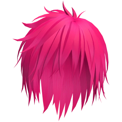 Hot Pink Spiky Shag Anime Hair