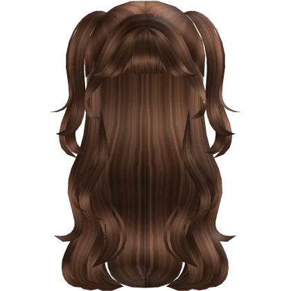 Wavy Layered Light Brown Hair With Cute Ponytails
