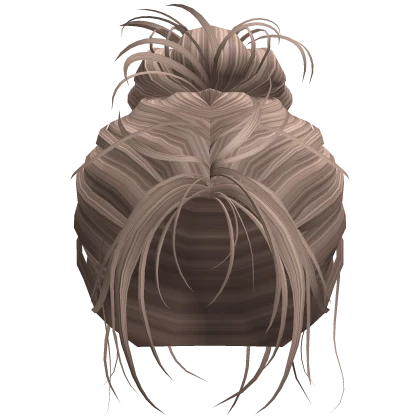 Ash - Messy Grunge Ponytail Bun, Light Bangs