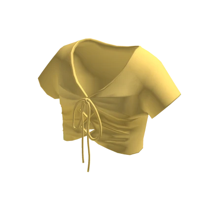Yellow Tied Crop Top