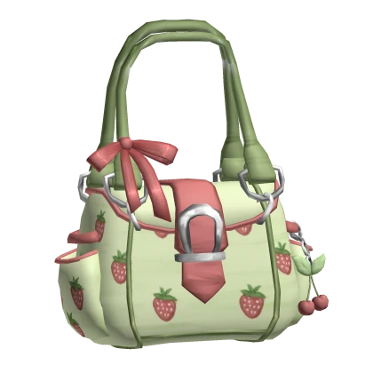 igari harajuku y2k heisei green strawberry bag