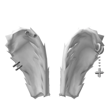 Easter pierced Bunny Ears white