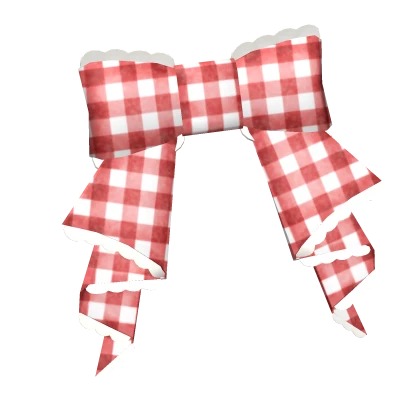🤍 igari dolly cottage plaid hair bow (face) red