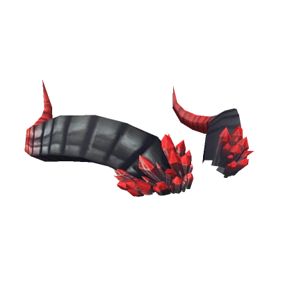  Black & Red Crystal Dragon Horns