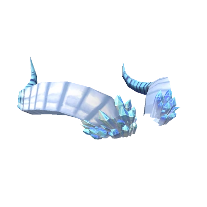 Ice Blue Crystal Dragon Horns