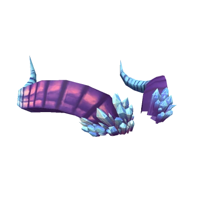  Blue & Purple Crystal Dragon Horns