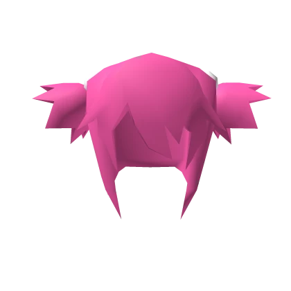 🖤Low Poly Spiked Pastel Fuchsia Pigtails