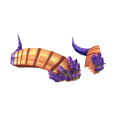 Orange & Purple Crystal Dragon Horns