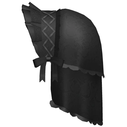 gothic victorian lace headdress veil black