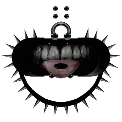 black emo gothic cheek retractor piercings tongue