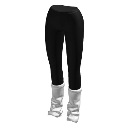 Leggings w/ White Leg Warmers