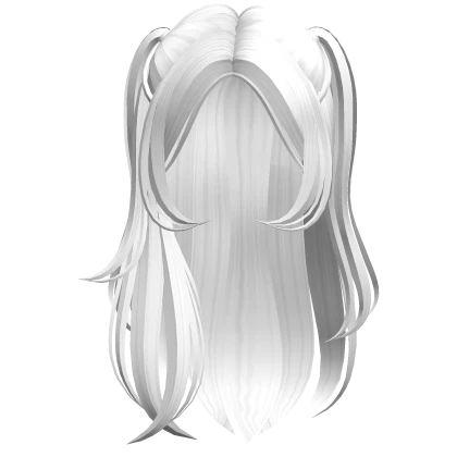 Cute Long Pigtails Hair (White)